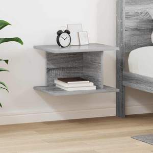 [891178] Stolik nocny Szary Sonoma 40 x 30 x 25 cm Drewno inżynieryjne