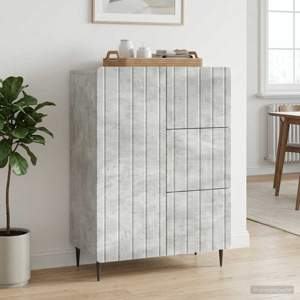 [894398] Bufet Betonowy szary 66 x 34,5 x 91,5 cm Drewno inżynieryjne
