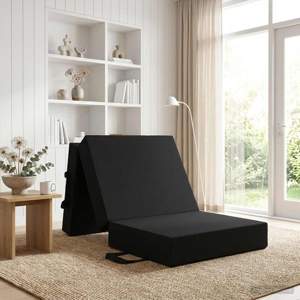 [900162] Składana Sofa Łóżko 75 x 67 x 45 cm Czarny