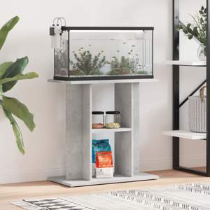 [833571] Stojak pod akwarium Betonowy Szary 60x30x60 cm Drewno konstrukcyjne