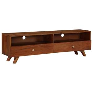 [246675] Szafka pod telewizor, lite drewno z odzysku, 140 x 30 x 40 cm