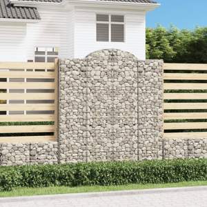 [3146237] Kosze gabionowe, 3 szt, 200x30x220/240 cm, galwanizowane żelazo