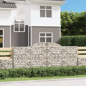 [3146732] Kosze gabionowe, 17 szt, 300x50x120/140cm, galwanizowane żelazo