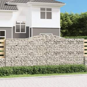 [3147039] Kosze gabionowe, 6 szt, 400x50x160/180 cm, galwanizowane żelazo