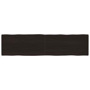 [364049] Blat, ciemnobrązowy 200x50x(2-6)cm drewno z naturalną krawędzią