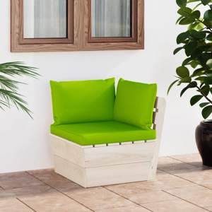 [3063359] Ogrodowa sofa narożna z palet z poduszkami, impregnowany świerk
