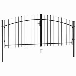 [146027] Brama ogrodzeniowa Woerden podwójne drzwi z kolcem 299,5x174,5 cm