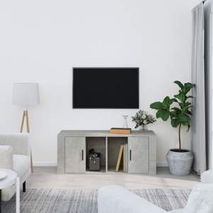 [816804] Szafka pod TV, szarość betonu, 100x35x40 cm