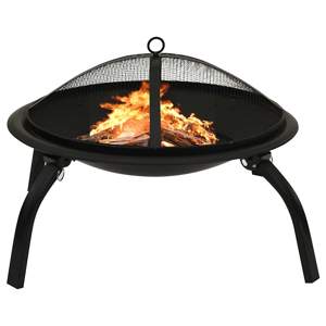 [313352] Palenisko i grill 2-w-1, z pogrzebaczem, 56x56x49 cm, stal