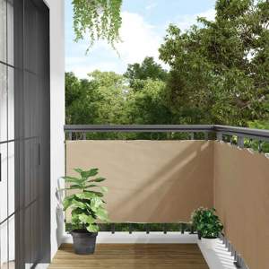 [42333] Parawan balkonowy z tkaniny oxford 75x600 cm beż
