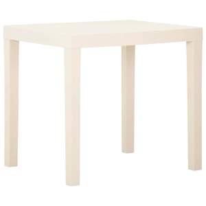 [315842] Stolik ogrodowy, biały, 79 x 65 x 72 cm, plastikowy