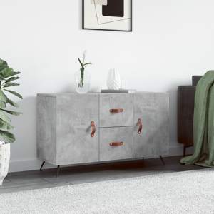 [828144] Komoda, szarość betonu, 100x36x60 cm, materiał drewnopochodny