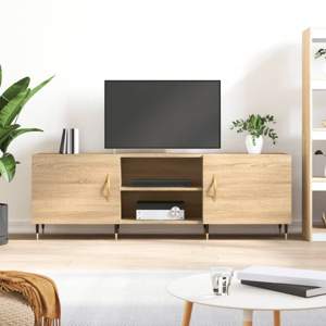 [829079] Szafka TV, dąb sonoma, 150x30x50 cm, materiał drewnopochodny