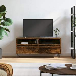 [831241] Szafka pod TV, przydymiony dąb, 100x34,5x44,5 cm