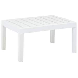 [48814] Stolik ogrodowy, biały, 78x55x38 cm, plastikowy