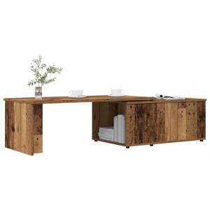 [855980] Stolik kawowy, stare drewno, 150x50x35 cm
