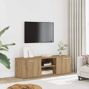 [855975] Szafka pod TV, dąb artisan, 120x34x37 cm