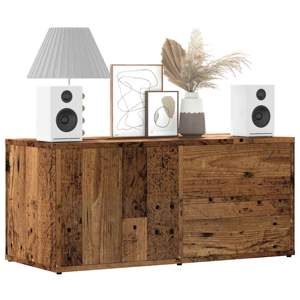 [856010] Szafka TV, stare drewno, 80x34x35,5 cm, materiał drewnopochodny