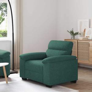 [4105292] Sofa Fotel Ciemnozielony 100x81x84 cm Tkanina