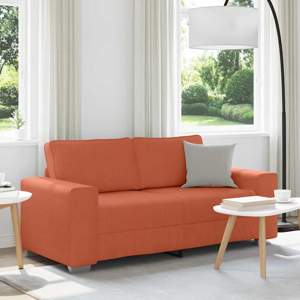 [4105206] Sofa dwuosobowa, czerwono-pomarańczowa, 180x77x82 cm