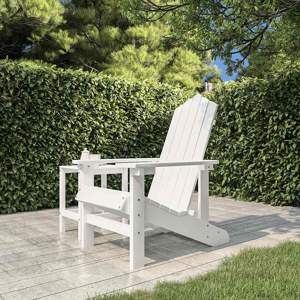 [318637] Krzesło ogrodowe Adirondack, HDPE, białe
