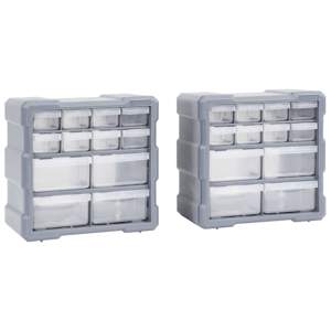 [147582] Organizery z 12 szufladkami, 2 szt, 26,5x16x26 cm
