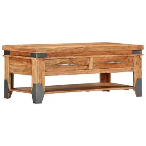 [282751] Stolik kawowy, 110 x 52 x 45 cm, lite drewno akacjowe