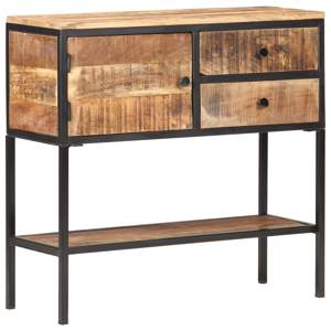 [320486] Szafka, 85x30x80 cm, surowe drewno mango
