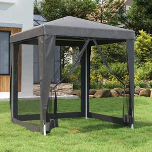 [319219] Namiot imprezowy z 4 ścianami z siatki, antracyt, 2x2 m, HDPE