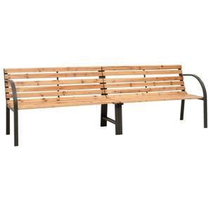 [319575] Podwójna ławka ogrodowa, 225 cm, lite drewno jodłowe