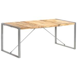 [321564] Stół jadalniany, 180 x 90 x 75 cm, lite, surowe drewno mango