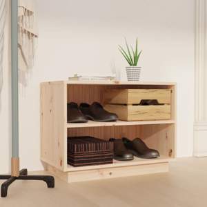 [813545] Szafka na buty, 60x34x45 cm, lite drewno sosnowe