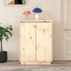 [813530] Szafka na buty, 60x35x80 cm, lite drewno sosnowe