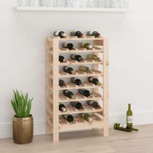 [822541] Stojak na wino, 61,5x30x107,5 cm, lite drewno sosnowe
