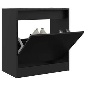 [839939] Szafka na buty, czarna, 60x34x63,5 cm, materiał drewnopochodny