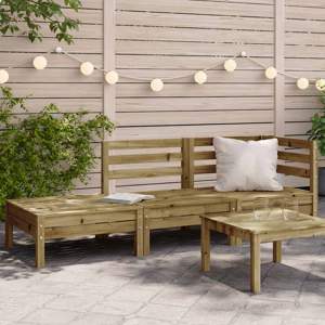 [838046] Ogrodowa sofa 3-osobowa, impregnowane drewno sosnowe