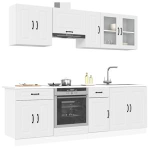 [3314821] Zestaw szafek kuchennych, Kalmar, 8-częściowy, biała