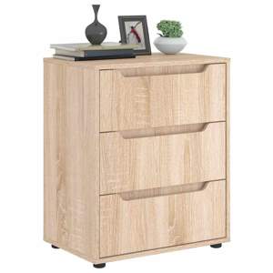 [4108287] Komoda "VISNES" Dąb Sonoma 60x40x73 cm Drewno klejone
