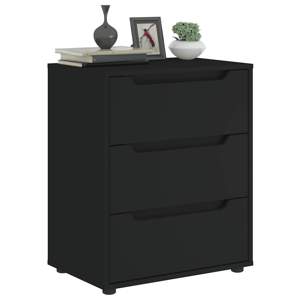 [4108285] Komoda "VISNES" Czarna 60x40x73 cm Drewno klejone