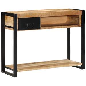 [4015929] Konsola Stolik 100x35x75 cm lite drewno surowe mango