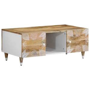 [4018676] Stolik kawowy, 100x54x40 cm, lite drewno mango