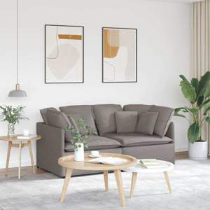 [3321242] Sofa modułowa z poduszkami Tkanina Taupe
