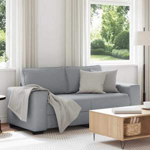 [4105166] Sofa 2-osobowa, jasnoszara, 180x77x82 cm, tapicerowana tkaniną