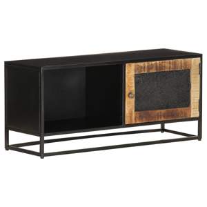 [323150] Szafka pod TV, 90x30x40 cm, surowe drewno mango