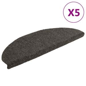 [149714] Maty na schody samoprzylepne 5 szt. 65x21x4 cm Antracytowe półokrągłe duże