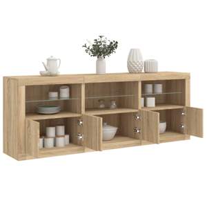 [3209004] Szafka z oświetleniem LED, dąb sonoma, 181,5x37x67 cm
