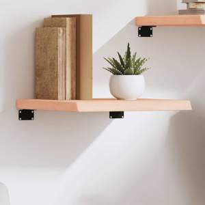 [363510] Półka, 40x40x(2-4) cm, surowe lite drewno dębowe
