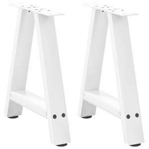 [4012833] Nogi do stolika kawowego w kształcie litery A 2 szt. Białe 50x(42-43) cm Stal