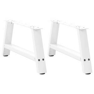 [4012825] Nogi do stolika kawowego w kształcie litery A 2 szt. Białe 70x(30-31) cm Stal