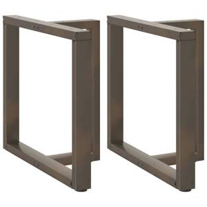 [4013063] Nogi do stołu jadalnego w kształcie litery T 2 szt. Czarne 80x35x(72-73) cm Stal